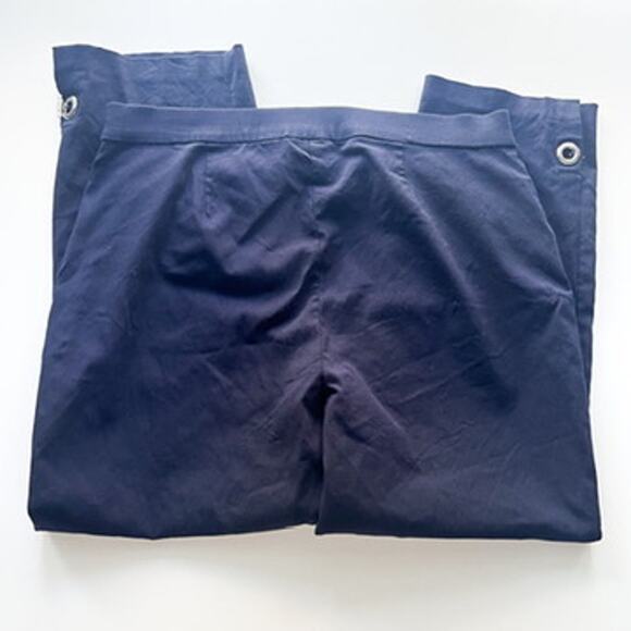 Susan Graver Women's Pants Sz 14 Pull-On Crop Navy Blue - Picture 3 of 11
